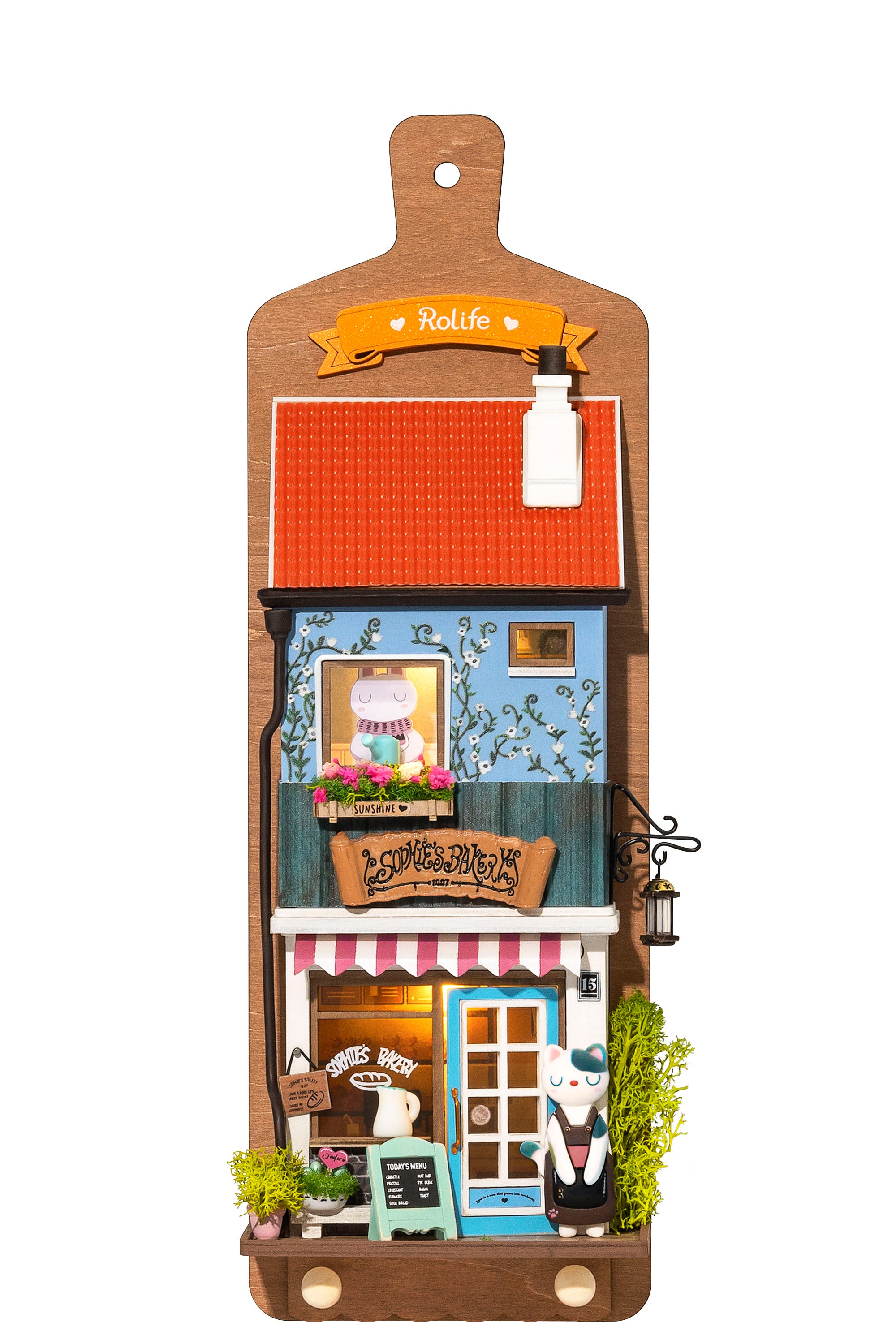 Rolife Aroma Toast Lab DIY Miniature Hanging House Model Kit DS019