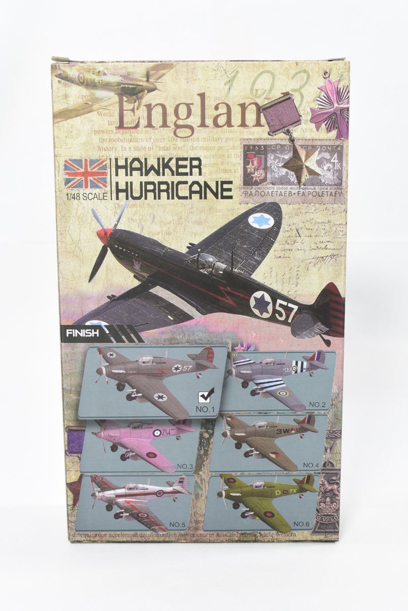 4D Model Hawker Hurricane 1/48 Scale Snap Fit  Model Kit pre-painted No.1 box