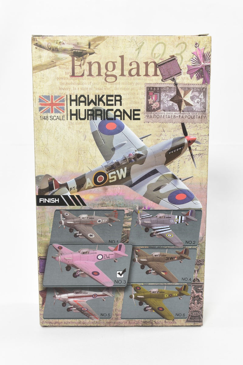 4D Model Hawker Hurricane 1/48 Scale Snap Fit  Model Kit pre-painted No.3 box