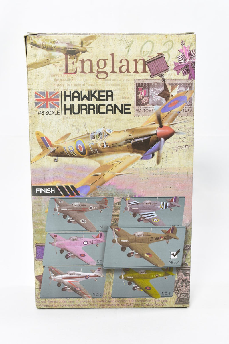 4D Model Hawker Hurricane 1/48 Scale Snap Fit  Model Kit pre-painted No.4 box