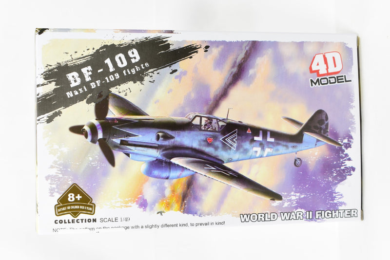 4D Model Messerschmitt BF-109 1/48 Scale Snap Fit Model Kit pre-painted No.4 box