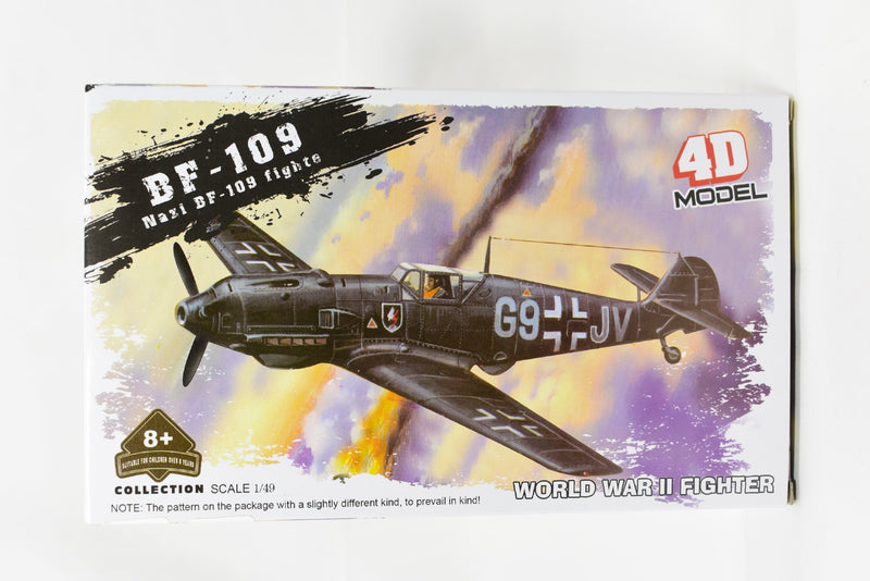 4D Model Messerschmitt BF-109 1/48 Scale Snap Fit Model Kit pre-painted No.5 box