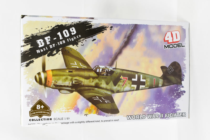 4D Model Messerschmitt BF-109 1/48 Scale Snap Fit Model Kit pre-painted No.6 box