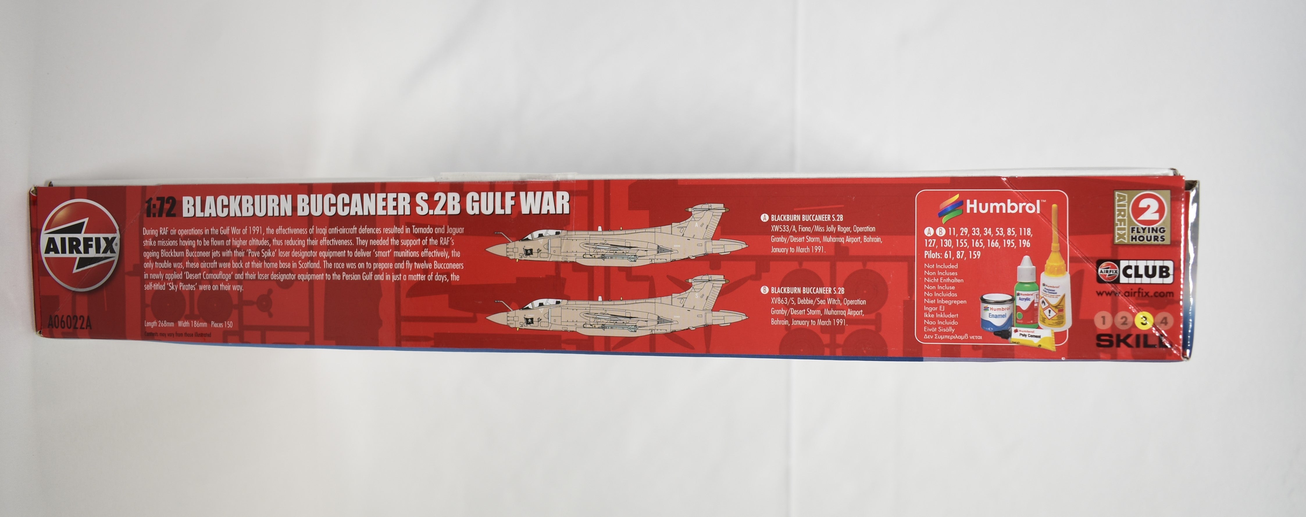 Airfix Blackburn Buccaneer S.2B Gulf War 1:72 Scale Model Kit box side