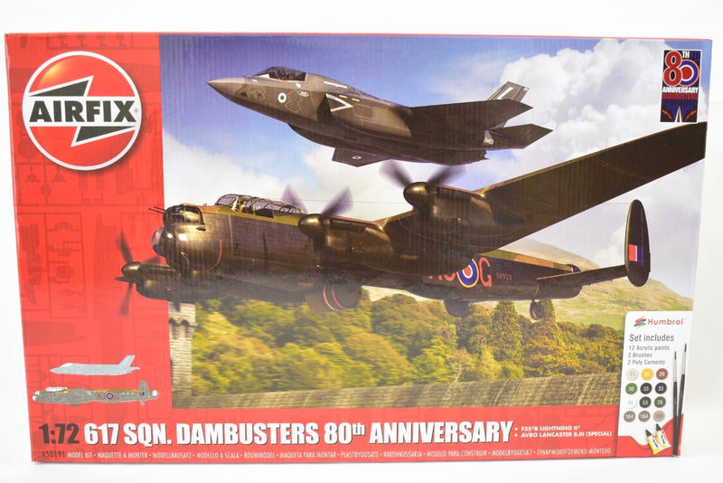 Airfix 617 SQN. Dambuster 80th Anniversary Lancaster F-35B Lightning Model Kit gift set A50191