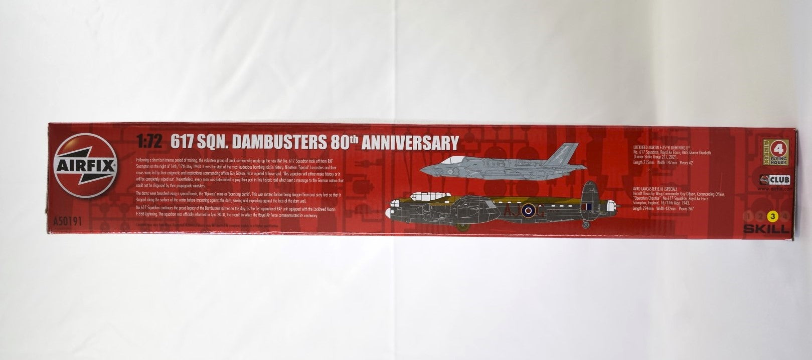 Airfix 617 SQN. Dambuster 80th Anniversary Lancaster F-35B Lightning Model Kit gift set A50191 side