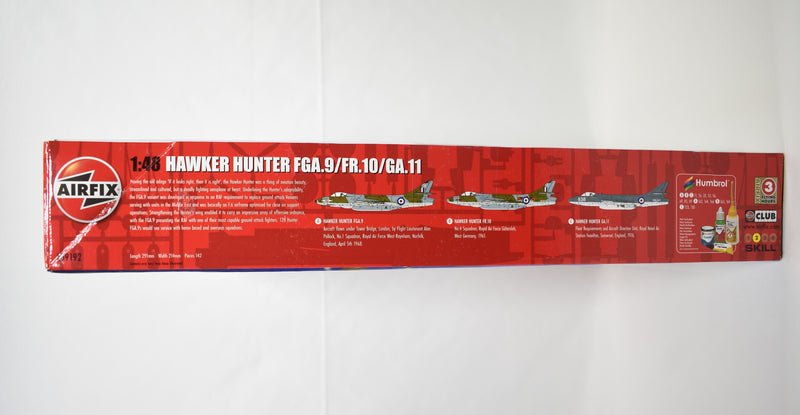 Airfix Hawker Hunter FGA.9 1:48 Scale Model Kit box side