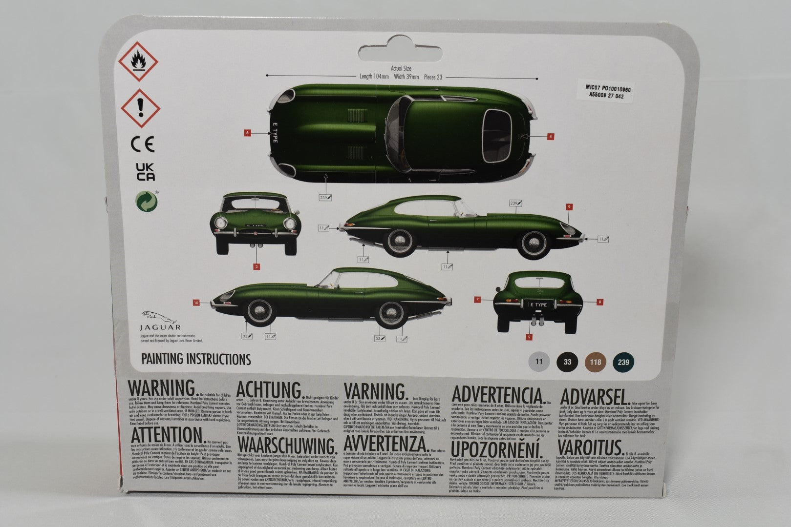 Airfix Starter Set Jaguar E-Type 1:43 scale model kit box