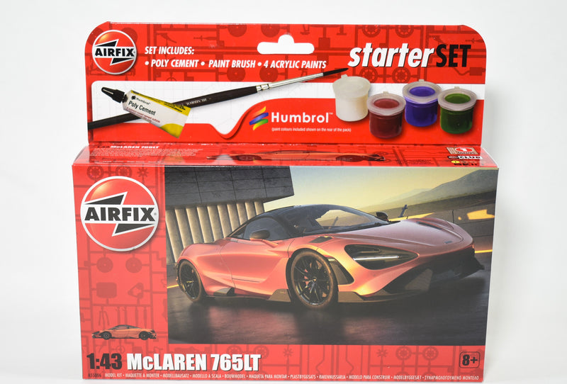 Airfix Starter Set McLaren 765LT 1:43 Scale model kit