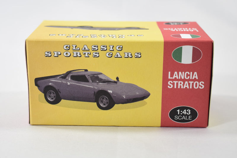 Atlas Editions Lancia Stratos HF Stradale 1973 yellow 1:43 scale diecast model box