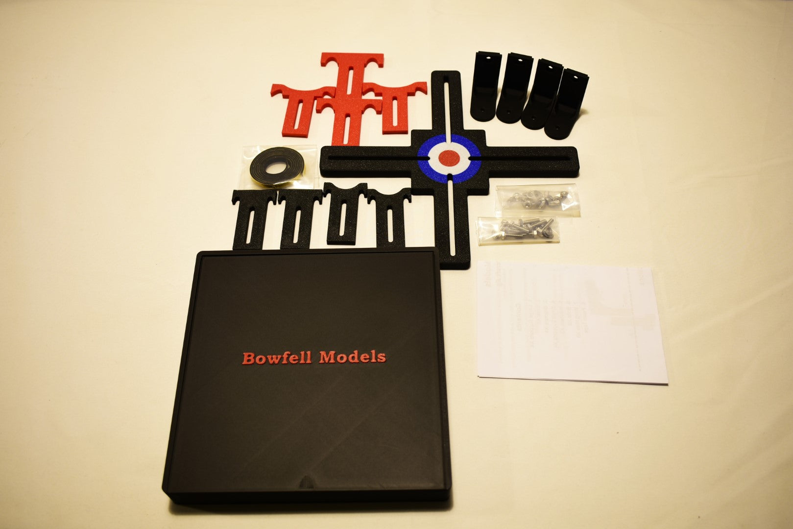 Bowfell Model Aircraft Jig Paint Stand Black box contents