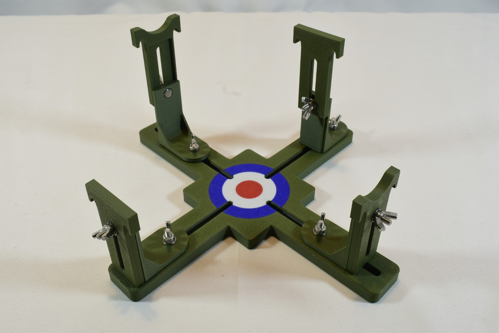 Bowfell Model Aircraft Jig paint stand green with small green supports