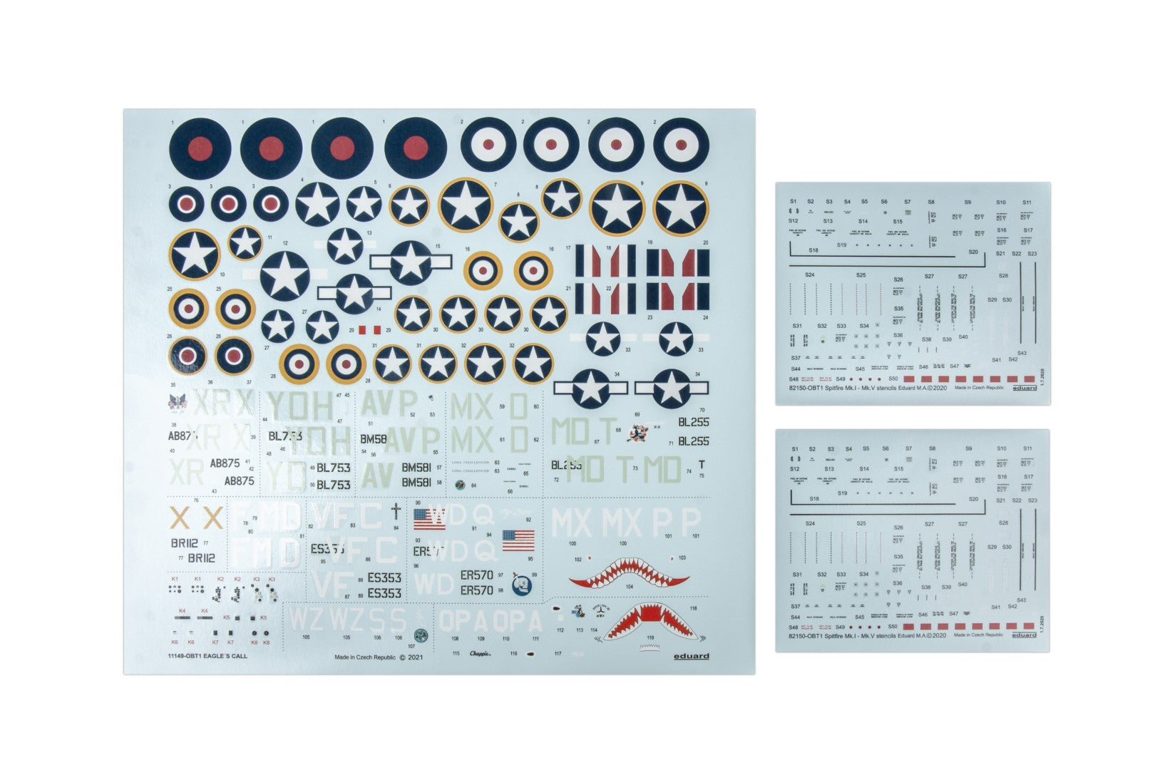 Eduard 1/48 Eagles Call Dual Combo Limited Edition Spitfire Model kit decals