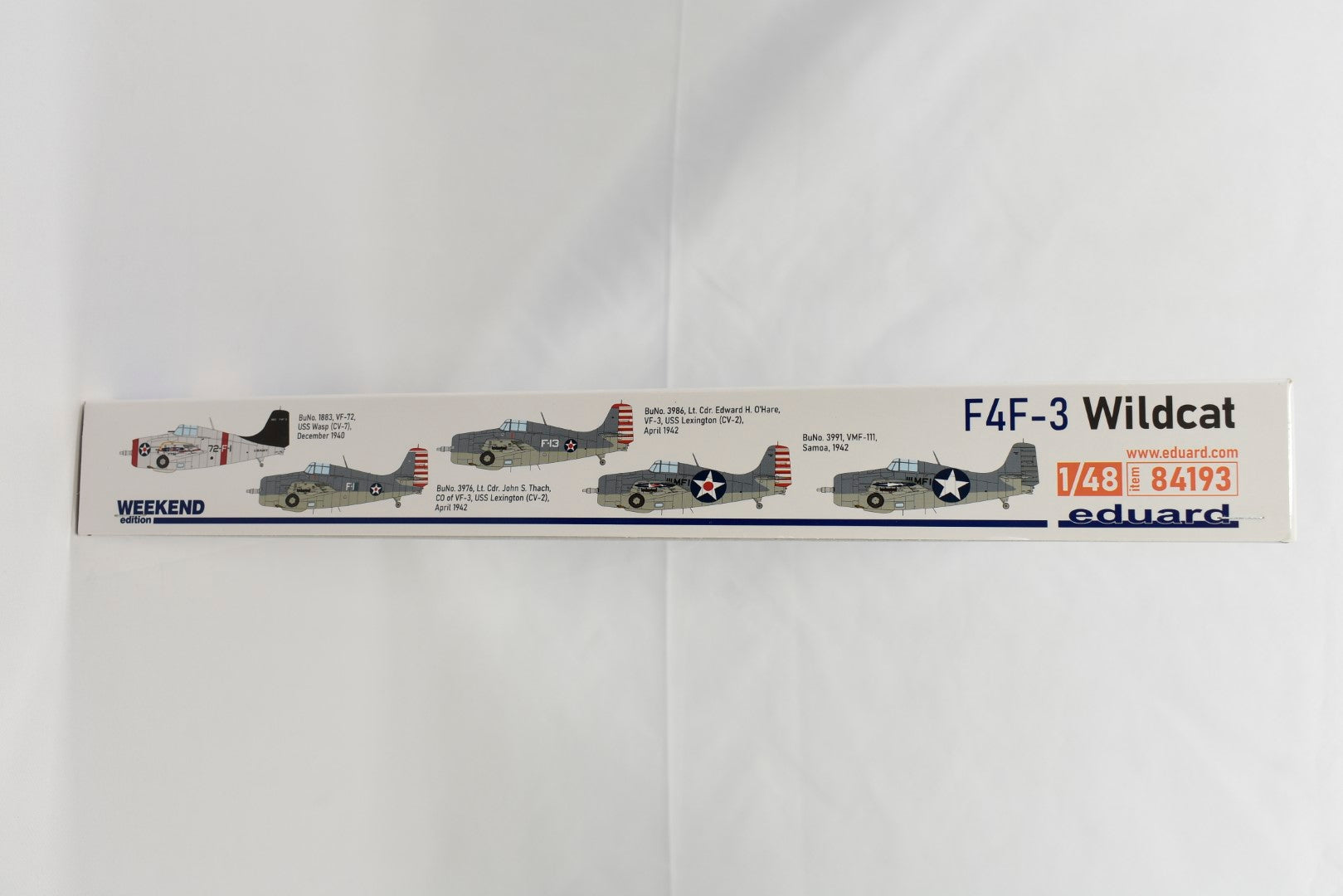 Eduard F4F-3 Wildcat Weekend Edition 1/48 scale model kit marking options