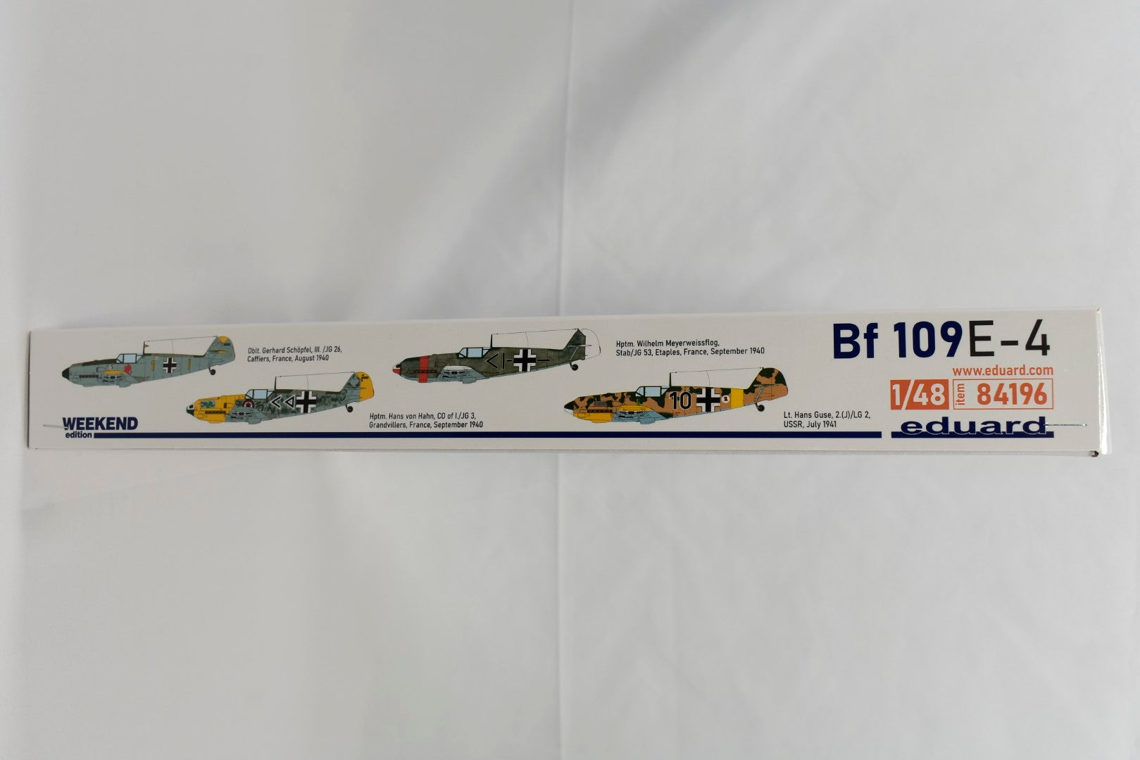 Eduard Messerschmitt Bf 109E-4 Weekend Edition 1/48 Scale Model kit marking options