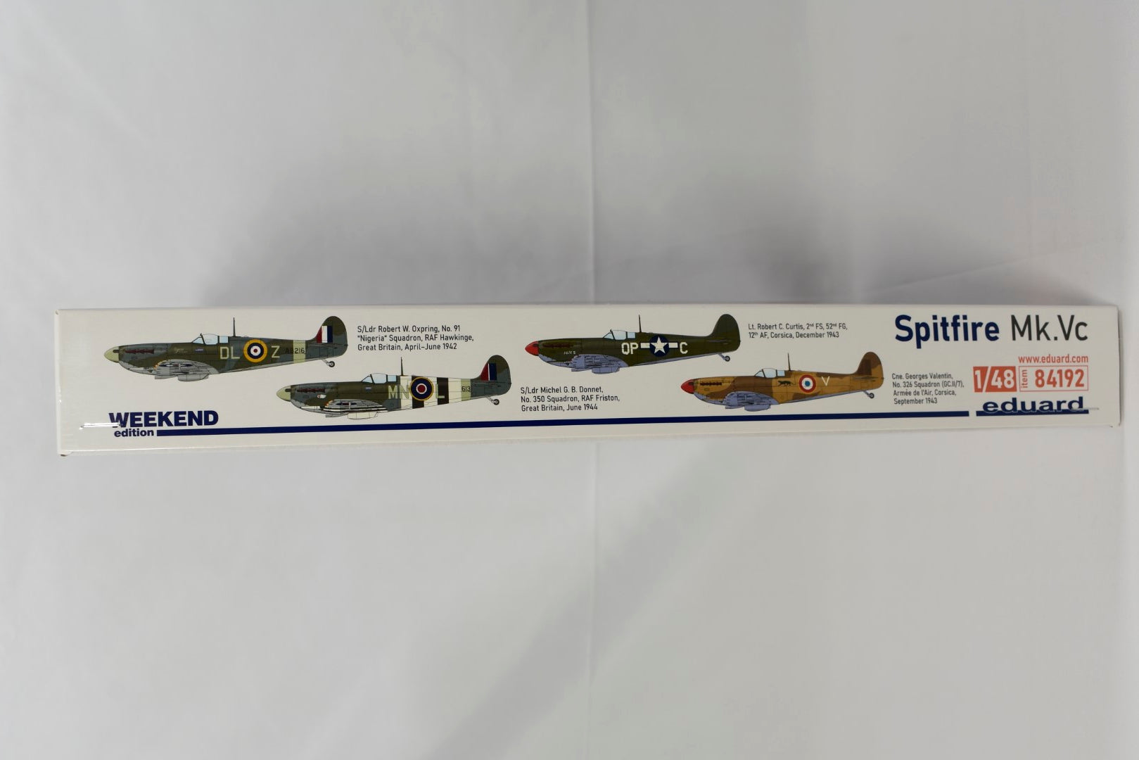 Eduard Spitfire Mk.Vc Weekend Edition 1/48 scale model kit marking options