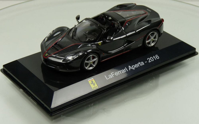 Ferrari LaFerrari Aperta 2016 1:43 scale diecast model on display stand