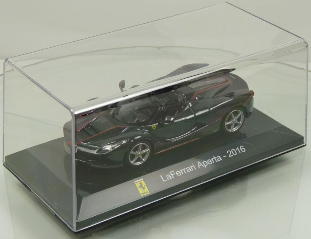 Ferrari LaFerrari Aperta 2016 1:43 scale diecast model on display stand with case