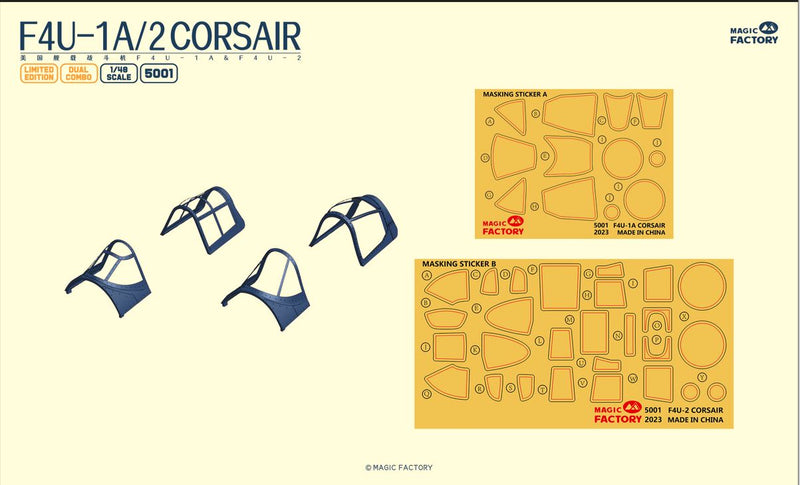 Magic Factory Vought F4U Corsair Dual Combo Pack 1/48 scale model kit paint masking parts
