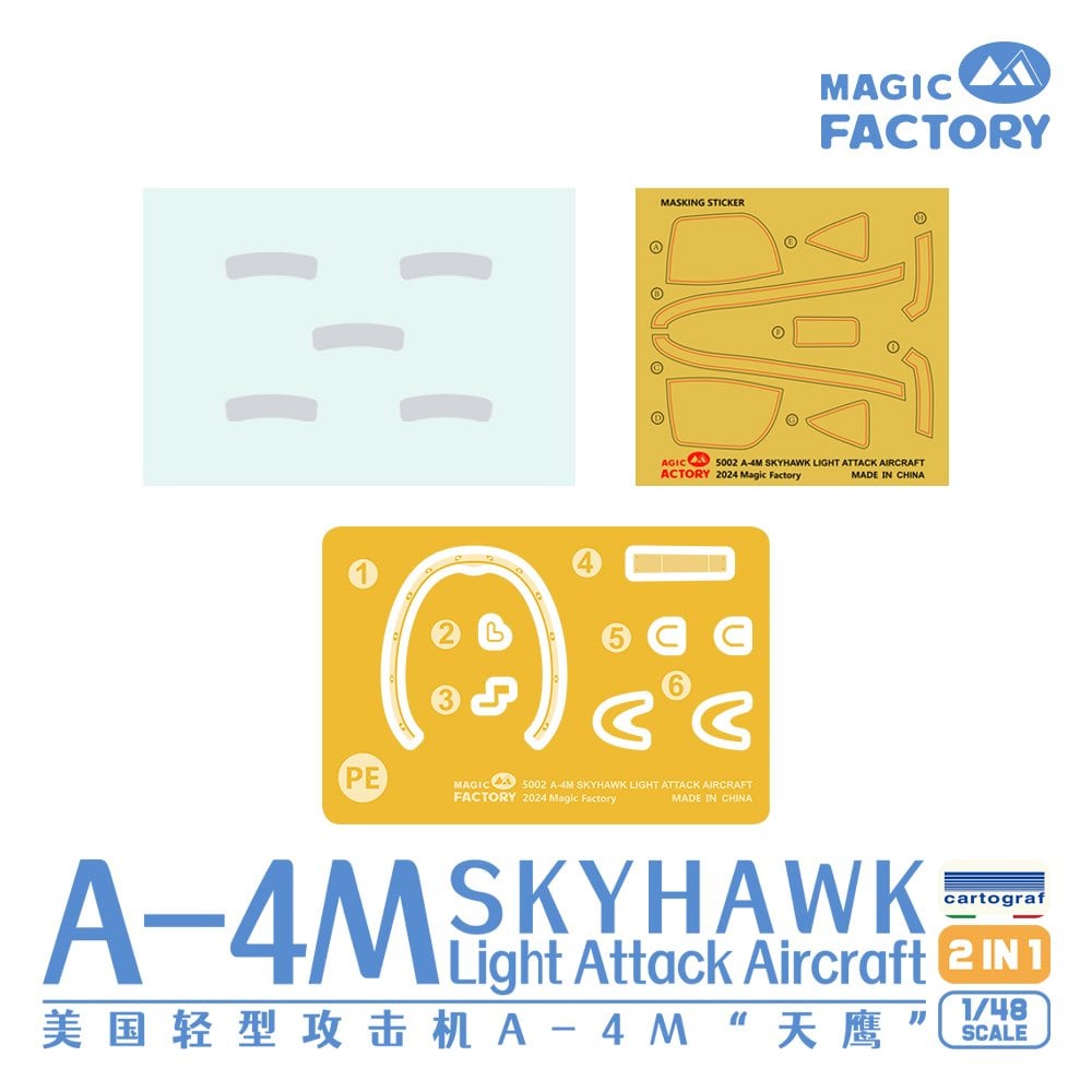 Magic Factory 1/48 Scale A-4M Skyhawk plastic model kit phot etched parts