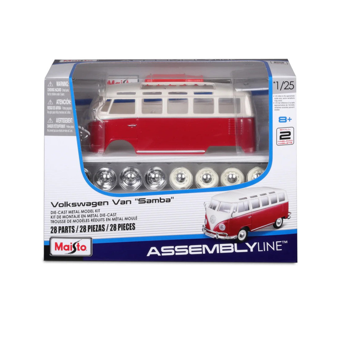 Maisto Assembly Line Volkswagen Van Samba diecast model kit