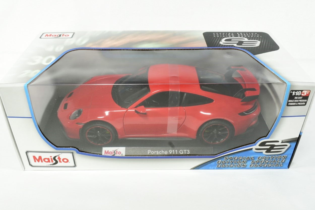 Maisto 1/18 Porsche 911 GT3 Red