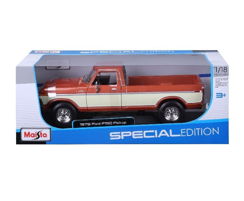 Maisto 1979 Ford F150 Pickup Brown 1/18 scale diecast