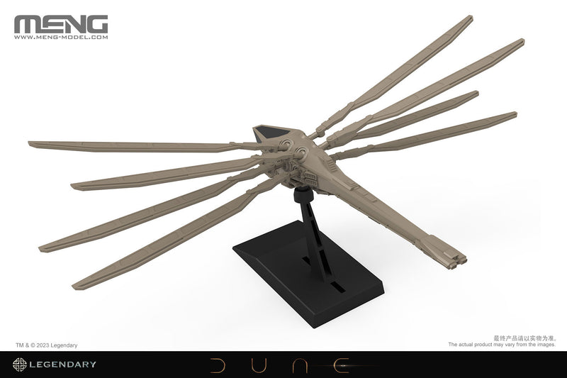 Meng Models Dune Atreides Ornithopter Model kit MMS-011 on stand rear