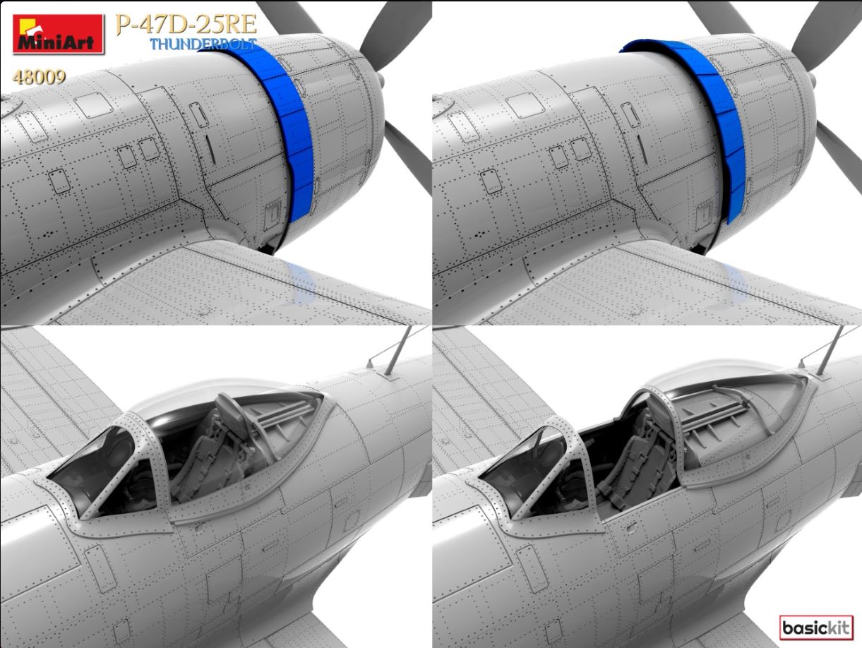 MiniArt P-47D-25RE Thunderbolt Basic Kit 48009 Model Kit cockpit