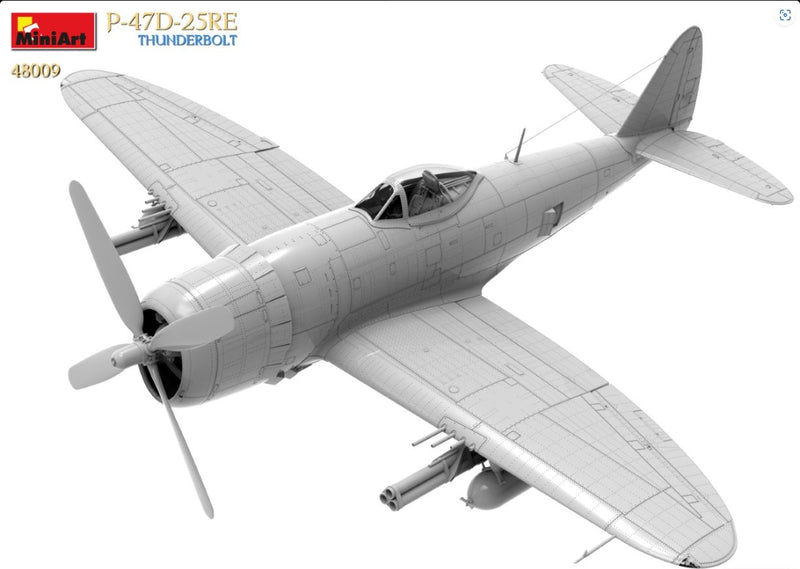 MiniArt P-47D-25RE Thunderbolt Basic Kit 48009 Model Kit built