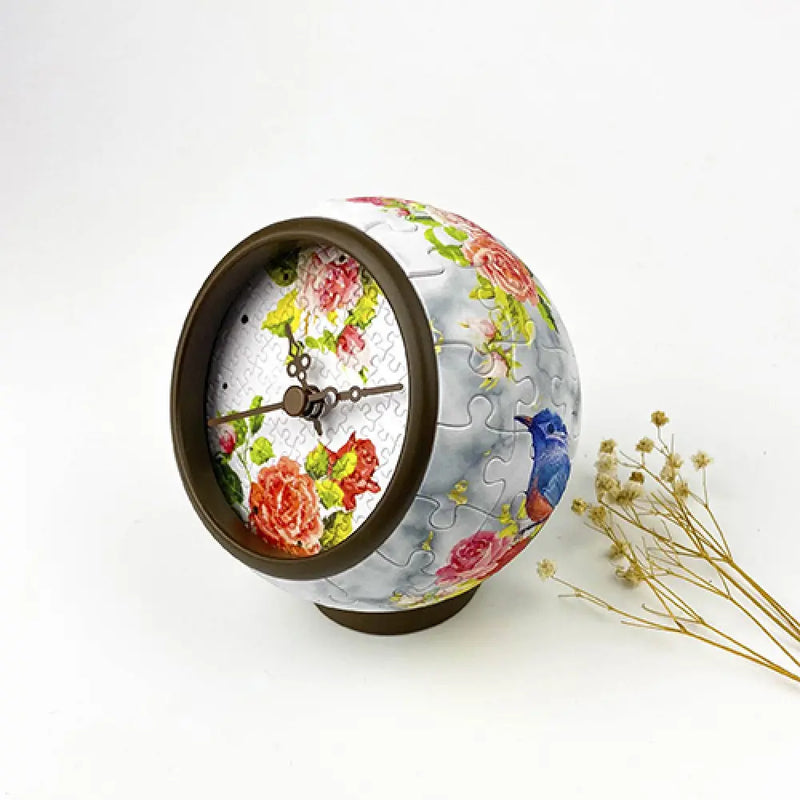 Pintoo Jigsaw Puzzle Clock Singing Birds and Fragrant Flowers