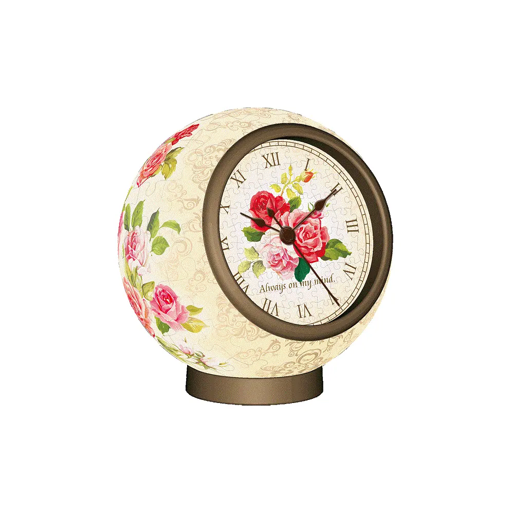 Pintoo Jigsaw Puzzle Clock Classic Rose