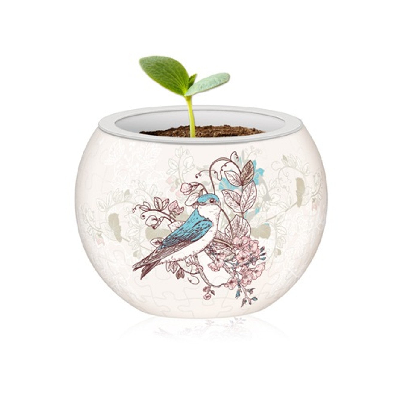 Pintoo 3D Jigsaw Puzzle Flowerpot Singing Birds and Flowers K1006