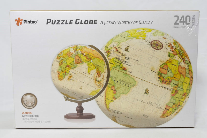 Pintoo Jigsaw Globe with stand The Yellow Marble box
