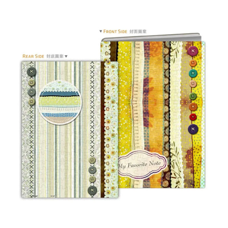 Pintoo Jigsaw A5 Notebook Cover Japanese Patchwork Y1019 Front and back