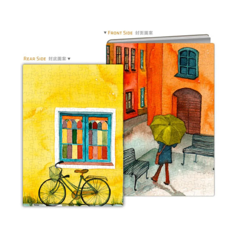 Pintoo Jigsaw A5 Notebook Cover Les Rues Tranquille Y1017 Front and back