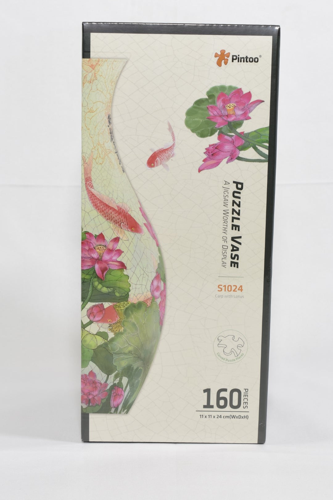 Pintoo Jigsaw Puzzle Vase Koi Carp and Lotus flowers box