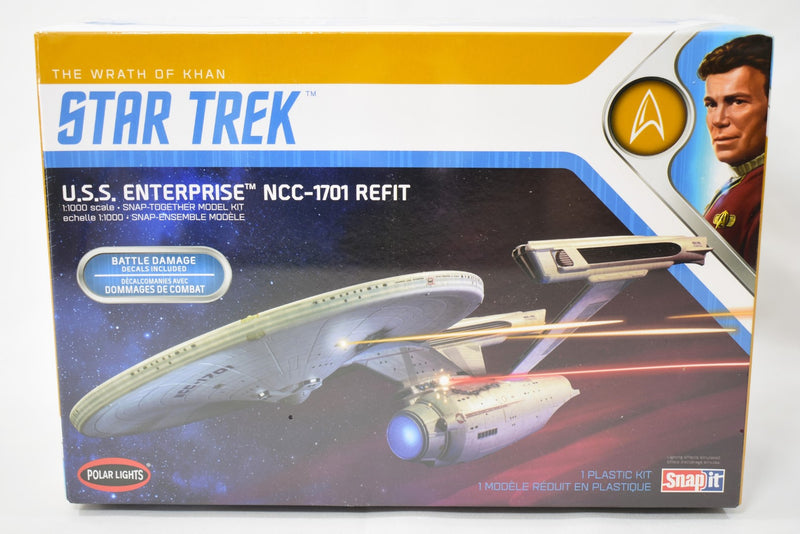 Polar Lights Star Trek U.S.S. Enterprise NCC-1701 Refit Wrath of Khan 1:1000 Scale model kit