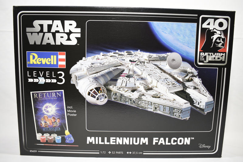 Revell star wars millennium falcon return of the jedi 40th anniversary gift set