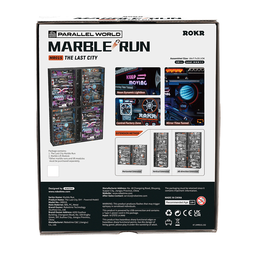 rokr marble run the last city built box back