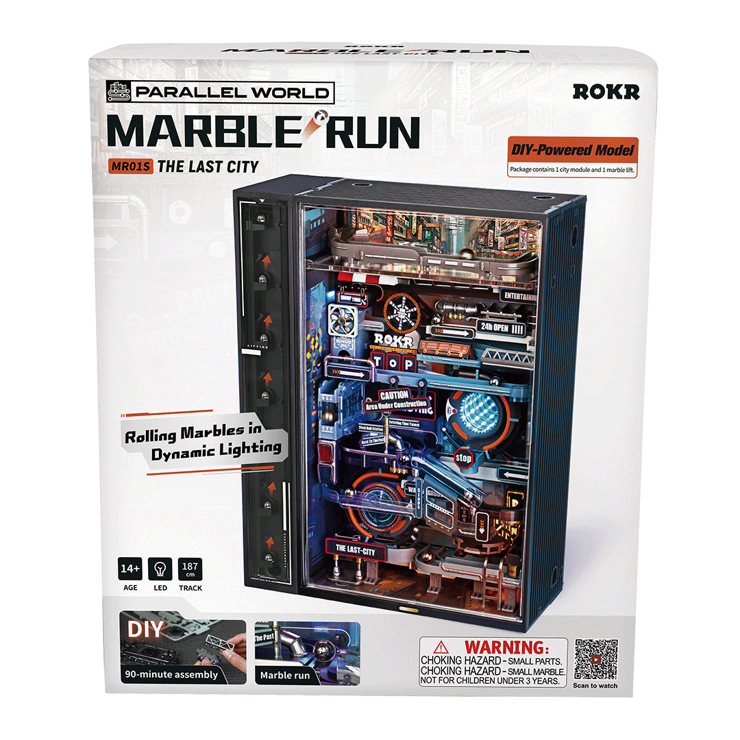 rokr marble run the last city built box front