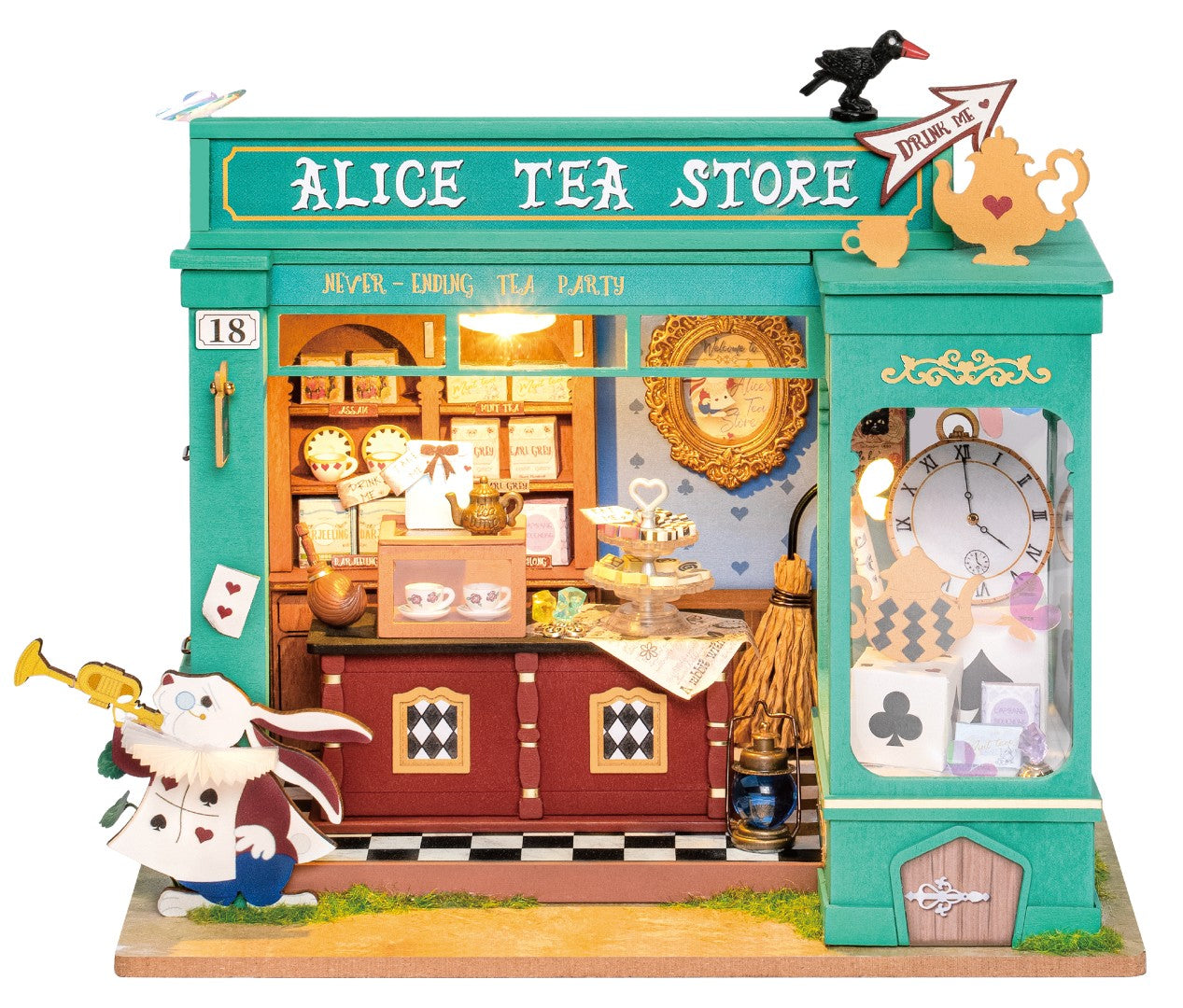 Rolife DIY Miniature House Alice's Tea Store model kit DG156 front