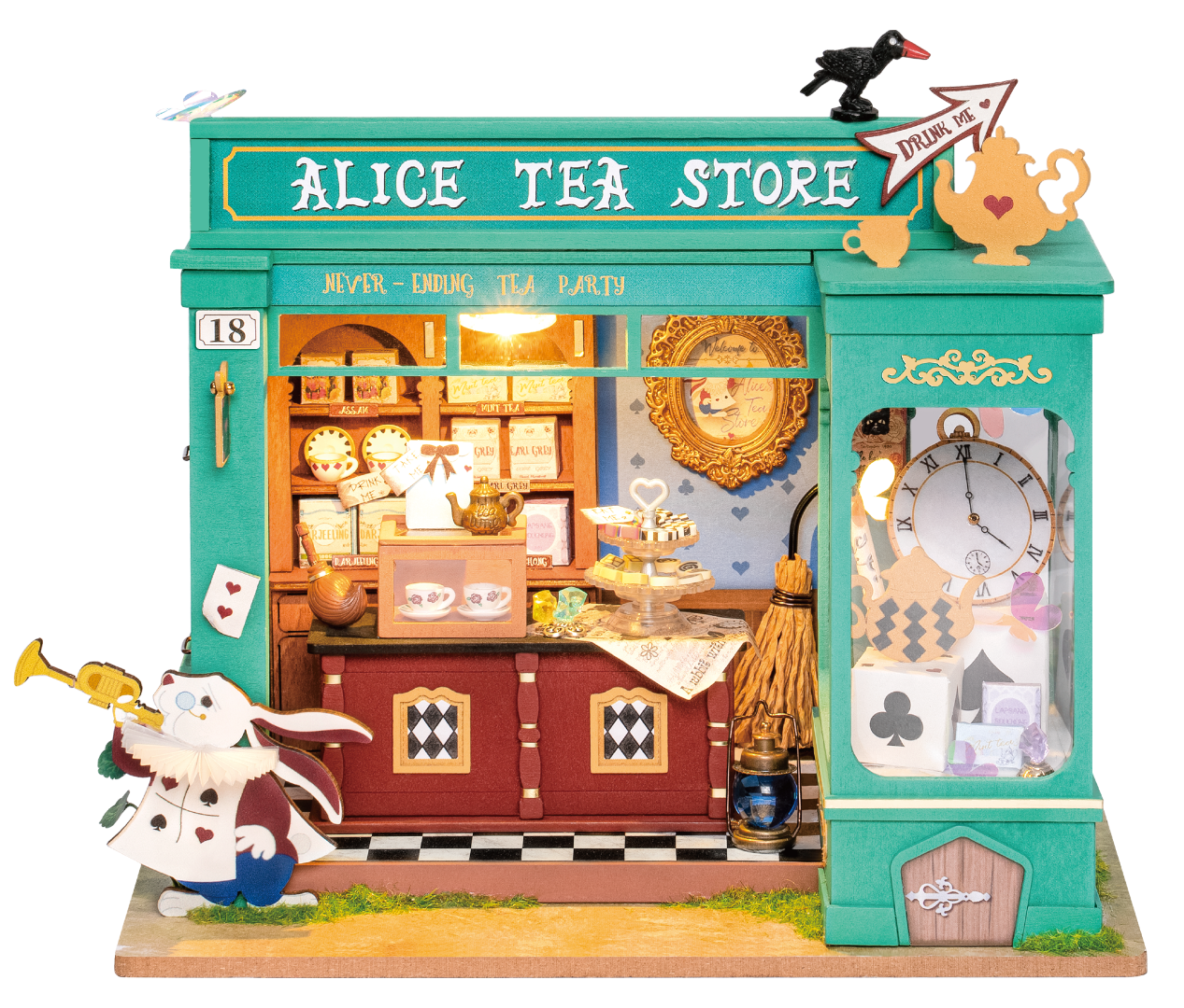 Rolife DIY Miniature House Alice's Tea Store model kit DG156 front