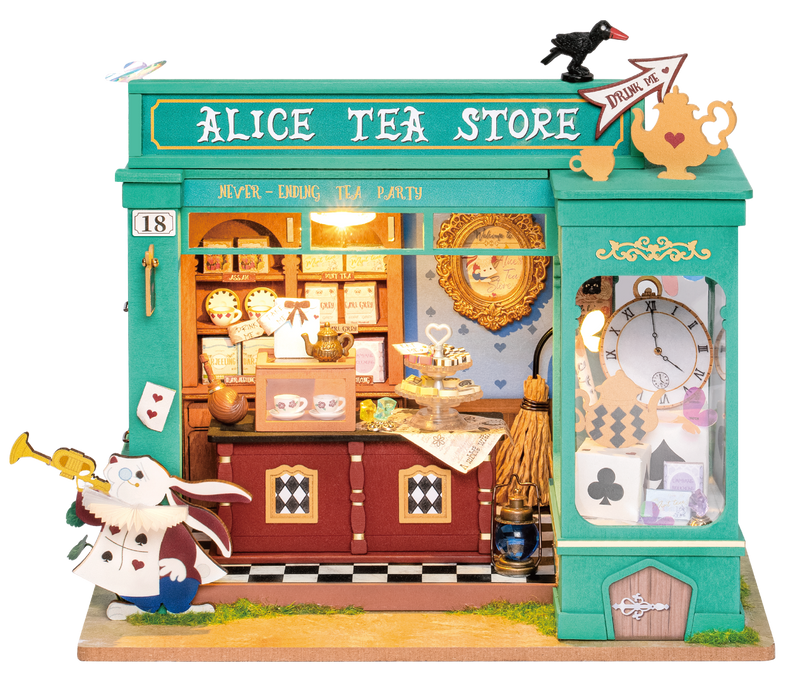 Rolife DIY Miniature House Alice's Tea Store model kit DG156 front