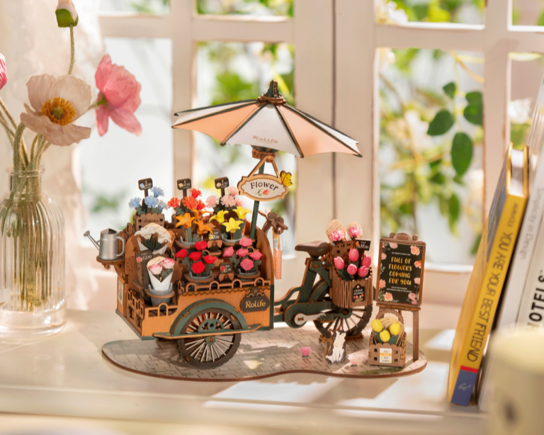 Rolife Blossom Cart DIY Miniature House Model kit TGS03