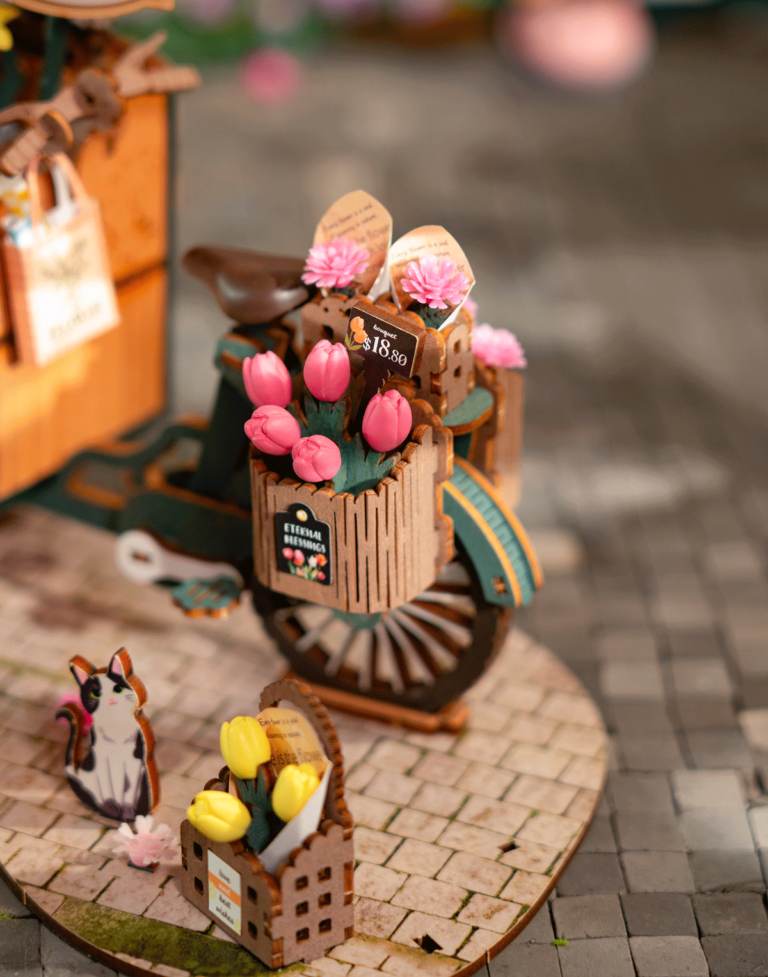 Rolife Blossom Cart DIY Miniature House Model kit TGS03