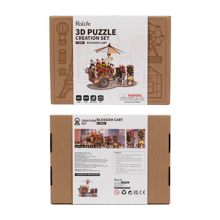 Rolife Blossom Cart DIY Miniature House Model kit TGS03