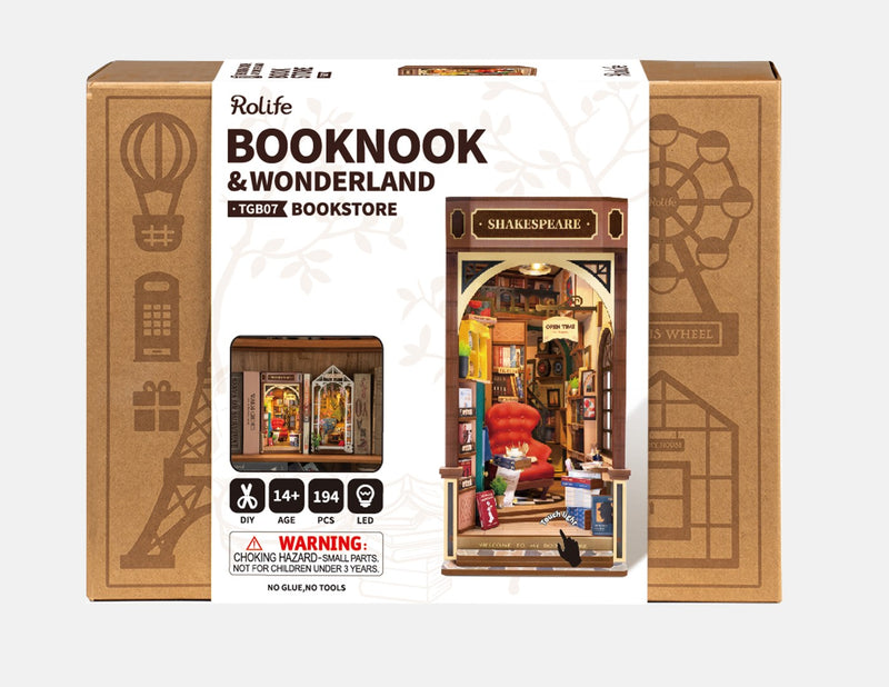 Rolife Wonderland Book Store Book Nook Model kit TGB07