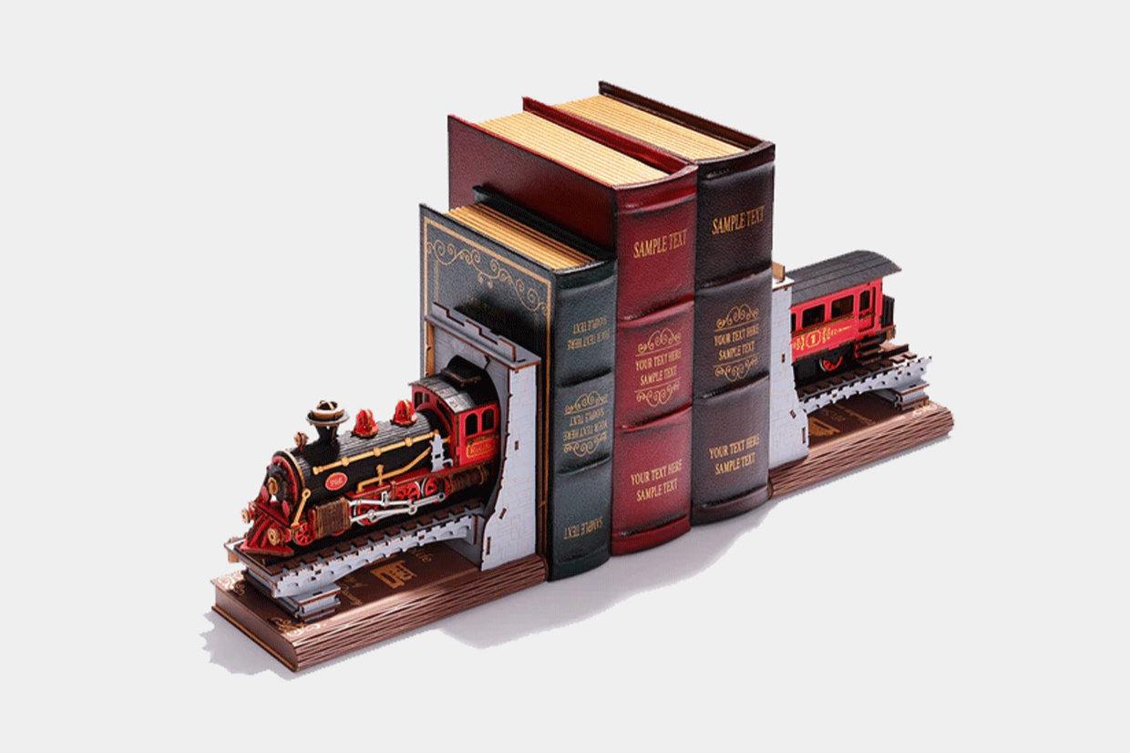 Rolife Century Train Book Ends Model kit TGE01