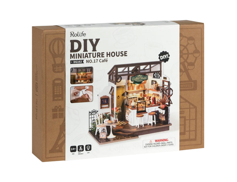 Rolife DIY Minature House No.17 Cafe Model Kit DG162 box